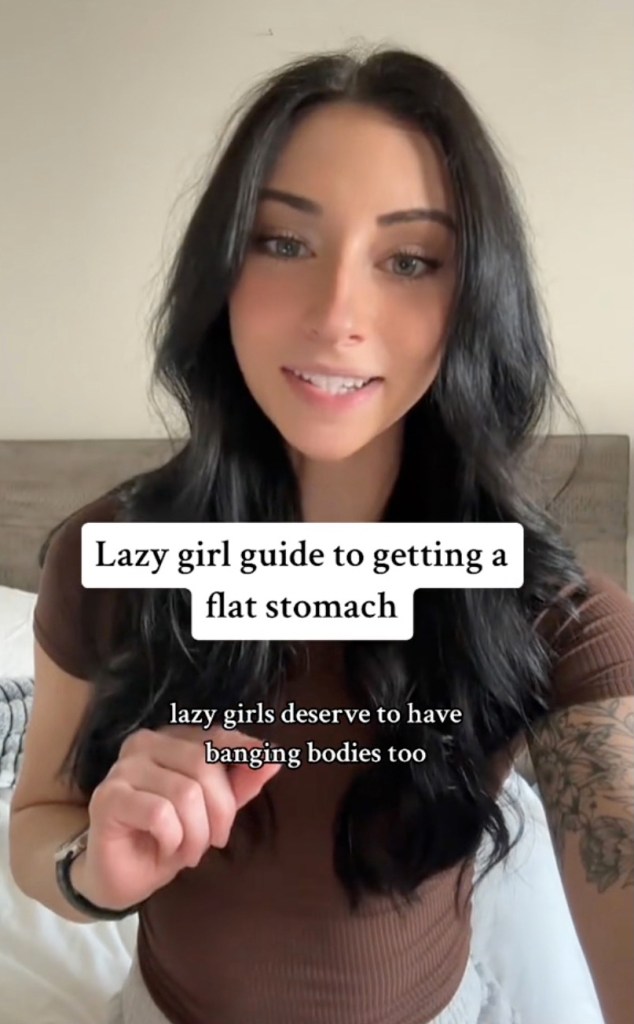 Jenna Rizzo shares her lazy girl's guide to getting a flat stomach on TikTok